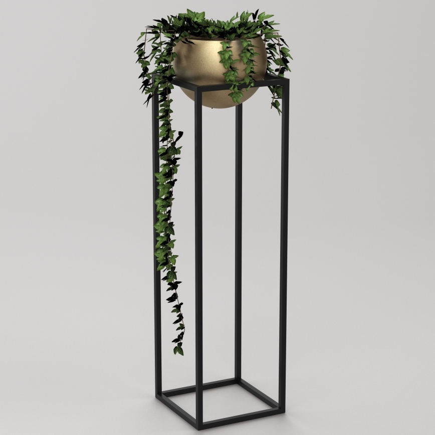 Metallinen kukkaruukku 111,3x29 cm musta/kultainen