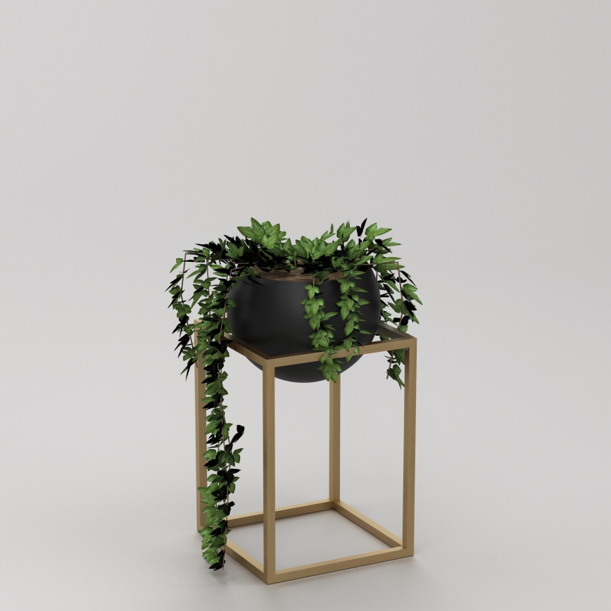Metallinen kukkaruukku 51,3x29 cm kulta