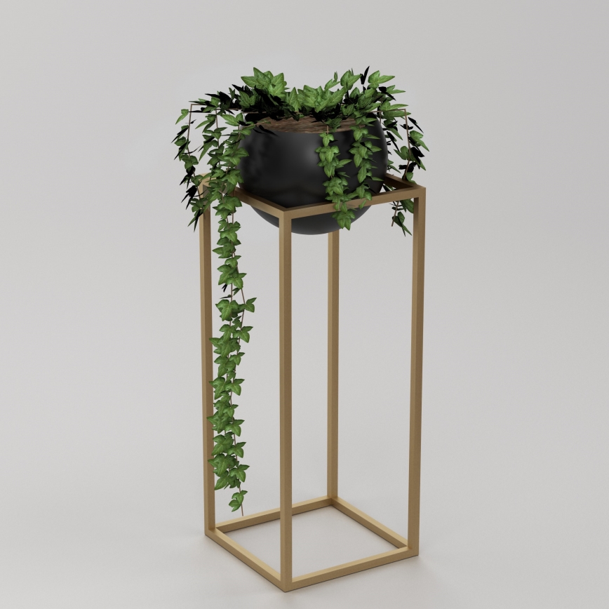 Metallinen kukkaruukku 51,3x29 cm kulta