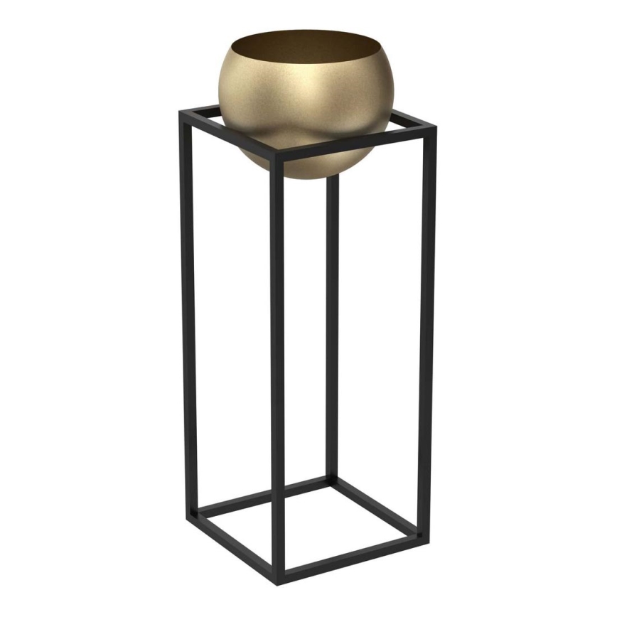 Metallinen kukkaruukku 81,3x29 cm musta/kultainen
