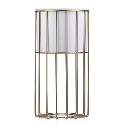 Metallinen kukkaruukku LOFT 42x20 cm kulta/valkoinen