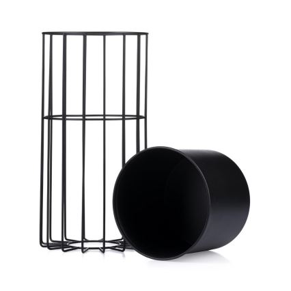 Metallinen kukkaruukku LOFT 42x20 cm musta