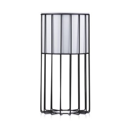 Metallinen kukkaruukku LOFT 42x20 cm musta/valkoinen