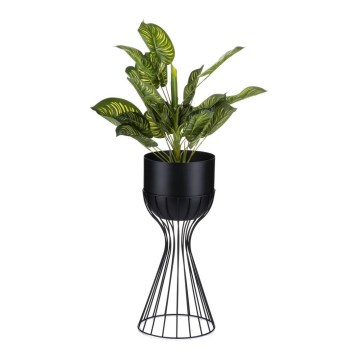 Metallinen kukkaruukku LOFT 46x20 cm musta