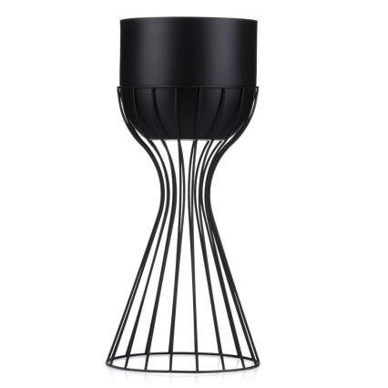 Metallinen kukkaruukku LOFT 46x20 cm musta