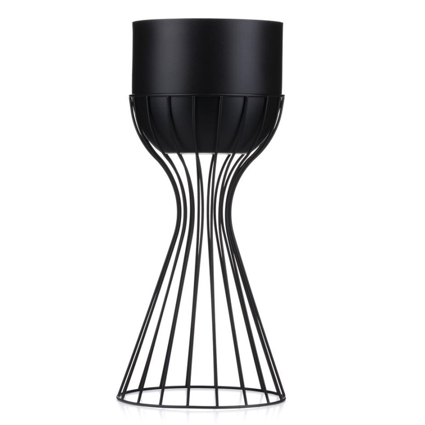 Metallinen kukkaruukku LOFT 46x20 cm musta