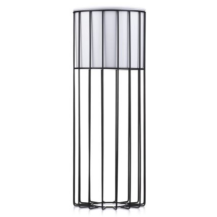 Metallinen kukkaruukku LOFT 55x20 cm musta/valkoinen