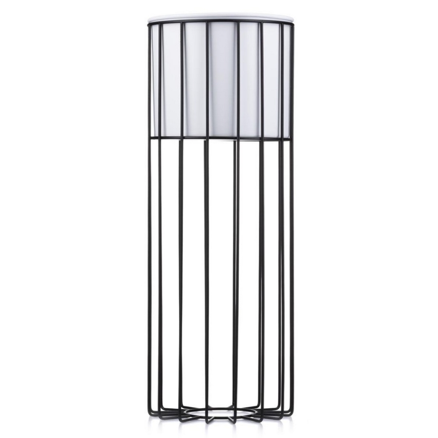 Metallinen kukkaruukku LOFT 55x20 cm musta/valkoinen