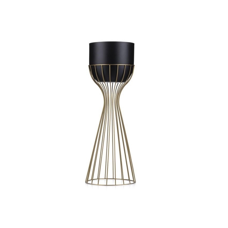 Metallinen kukkaruukku LOFT 56x20 cm kulta/musta