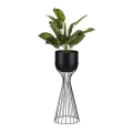 Metallinen kukkaruukku LOFT 56x20 cm musta