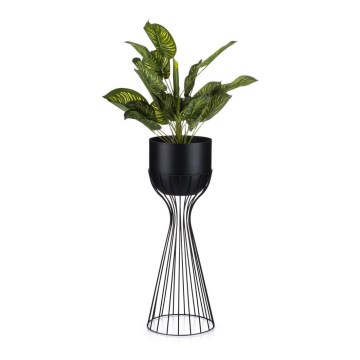 Metallinen kukkaruukku LOFT 56x20 cm musta