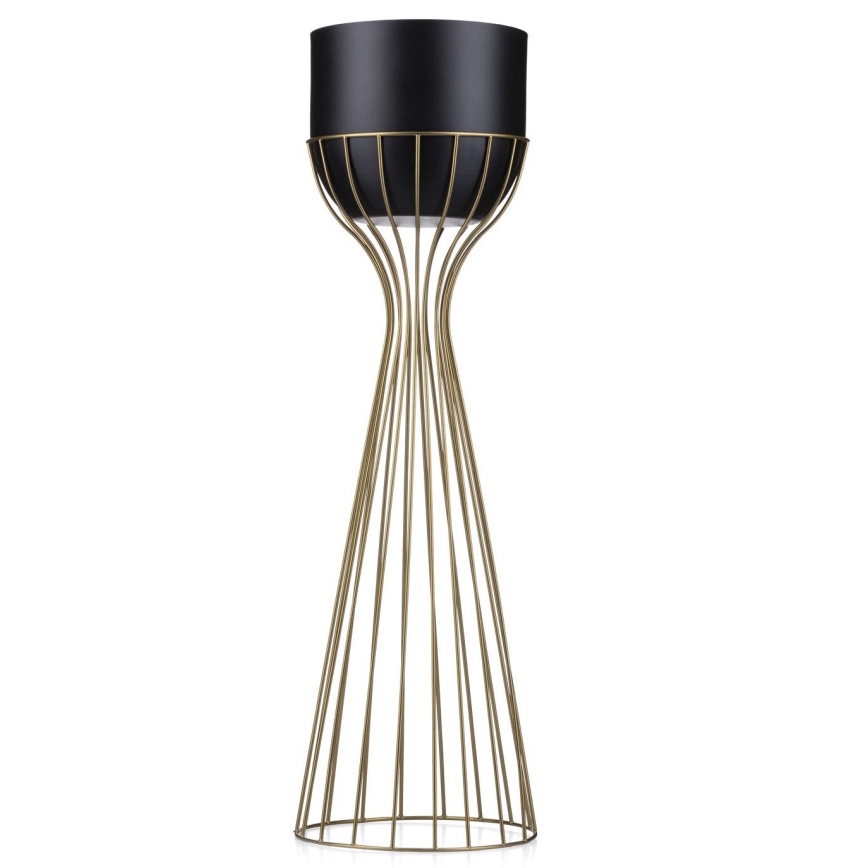 Metallinen kukkaruukku LOFT 68x20 cm kulta/musta
