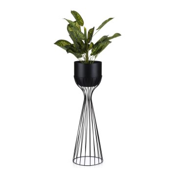 Metallinen kukkaruukku LOFT 68x20 cm musta