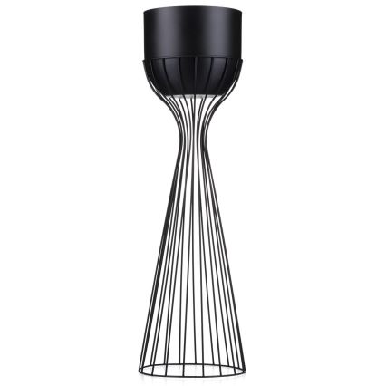 Metallinen kukkaruukku LOFT 68x20 cm musta