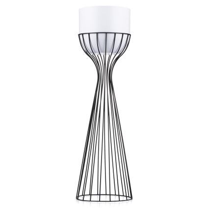 Metallinen kukkaruukku LOFT 68x20 cm musta/valkoinen