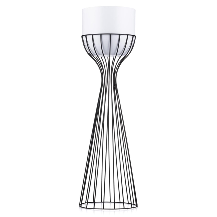 Metallinen kukkaruukku LOFT 68x20 cm musta/valkoinen