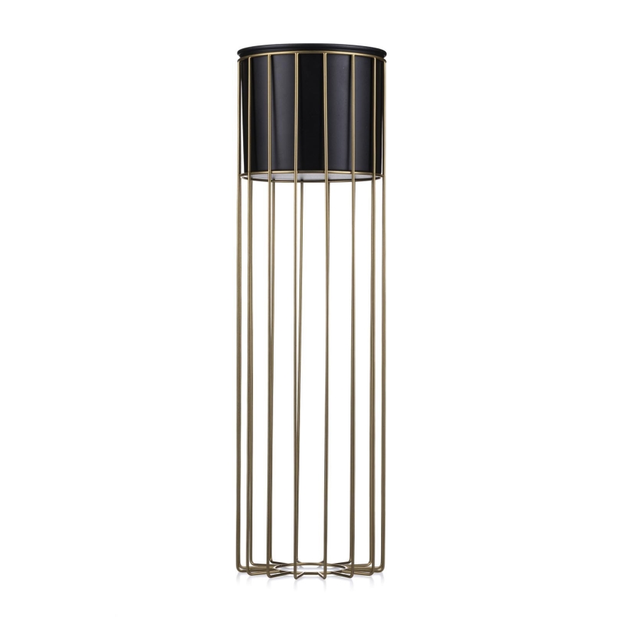 Metallinen kukkaruukku LOFT 70x20 cm kulta/musta