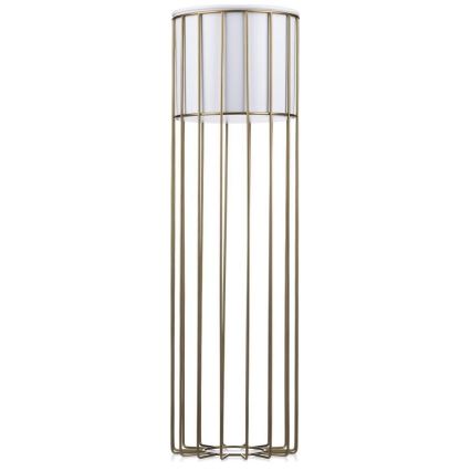 Metallinen kukkaruukku LOFT 70x20 cm kulta/valkoinen