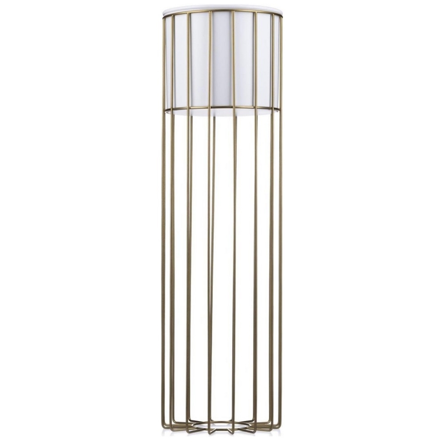 Metallinen kukkaruukku LOFT 70x20 cm kulta/valkoinen