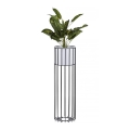 Metallinen kukkaruukku LOFT 70x20 cm musta/valkoinen