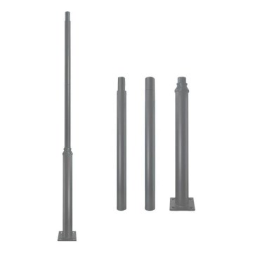 Metallinen pylväs ulkovalaisinpylvääseen BASE, 3 m, harmaa