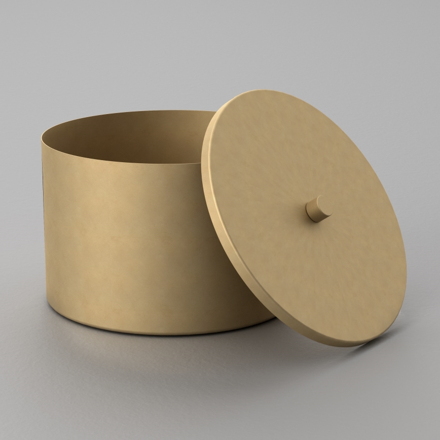 Metallinen säilytyslaatikko 12x17,5 cm kultainen