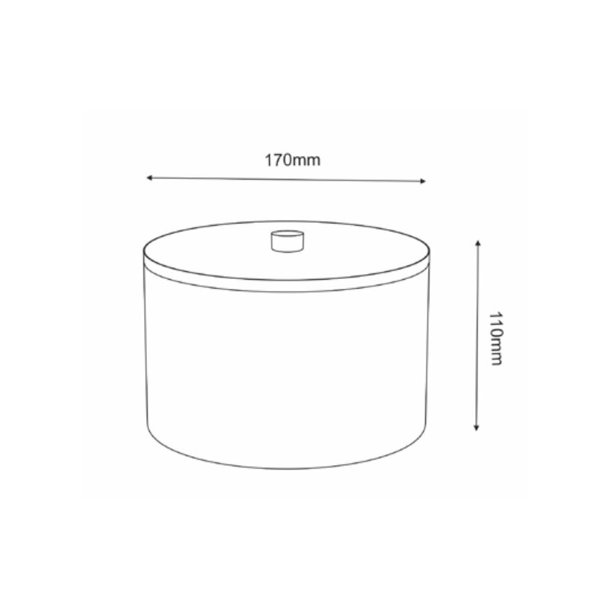 Metallinen säilytyslaatikko 12x17,5 cm musta
