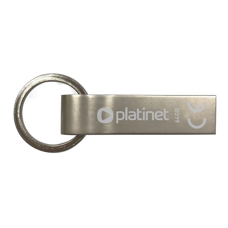 Metallinen vedenpitävä Flash Disk USB 64GB mattakromi