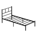 Metallinen yhden hengen sänky ROVAN 90x200 cm, musta, kantavuus 120 kg