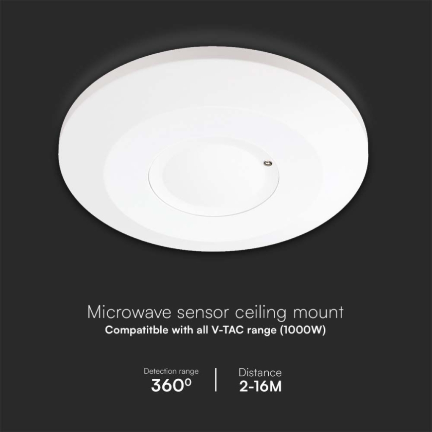 Mikroaaltouuni liiketunnistin 360° 230V valkoinen