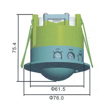 Mikroaaltouuni liiketunnistin upotettu MW B 360 ° 1200W / 230V valkoinen