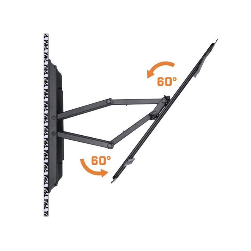 MK FLORIA MKF-17DP641 - TV-seinäteline nivelellä 80" musta
