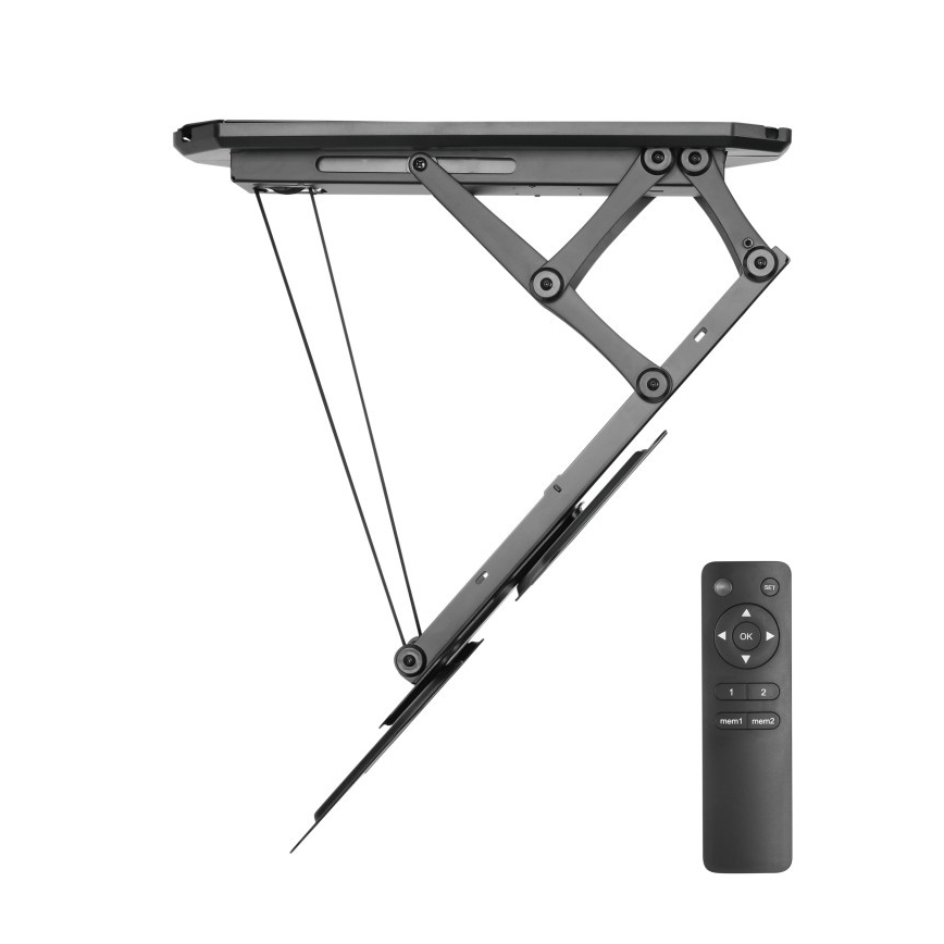 MK FLORIA MKF-20DM444 - Älykäs kattoteline televisiolle 55" musta Wi-Fi TUYA + kauko-ohjaus