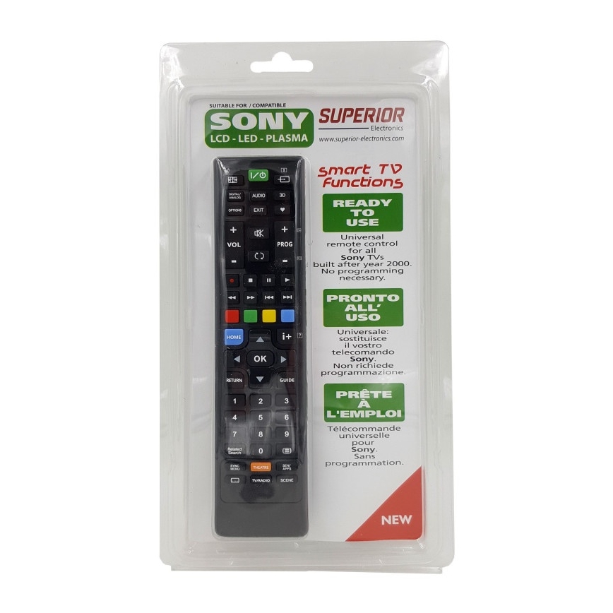MK FLORIA Superior +kaukosäädin UNI TV SONY - SONY-televisioiden korvaava kaukosäädin