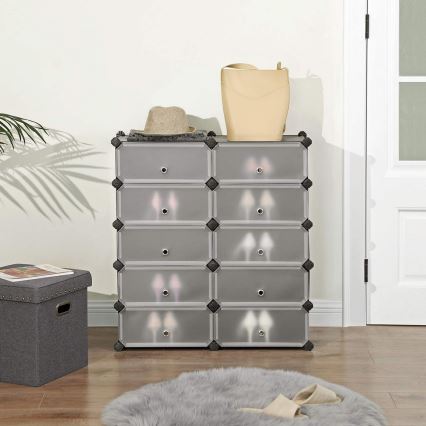 Modulaarinen laatikollinen hylly BOXIFY, musta