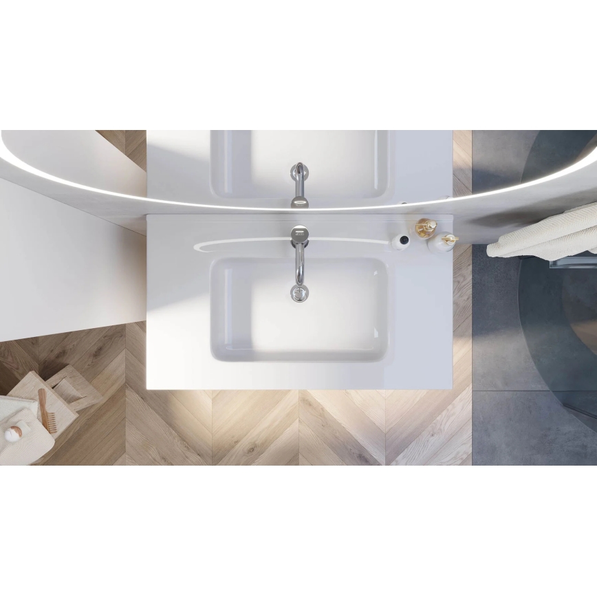 MOLDE 80 cm pesualtaallinen kylpyhuoneen allaskaappi, valkoinen