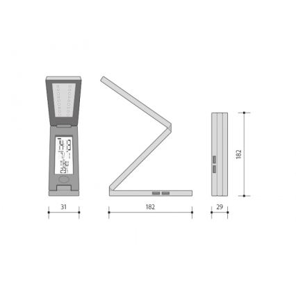 Monitoiminen LED-pöytävalaisin USB LED/1,5W/USB valkoinen 800 mA
