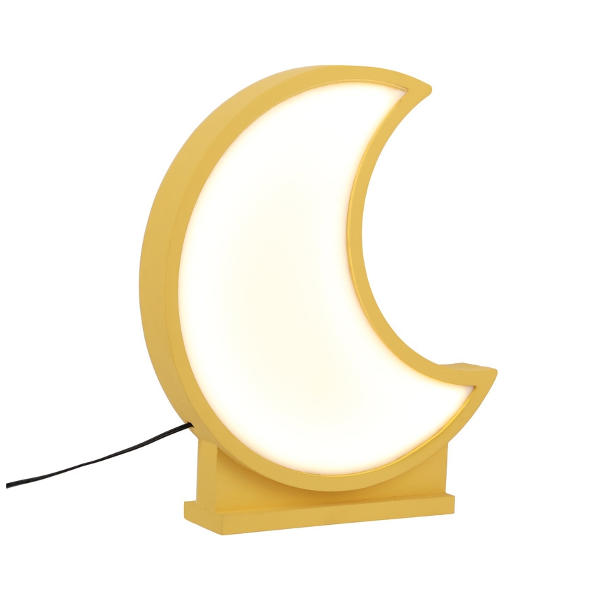MOON LED/12W/230V keltainen lasten pöytälamppu