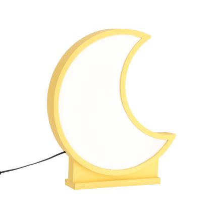MOON LED/12W/230V keltainen lasten pöytälamppu