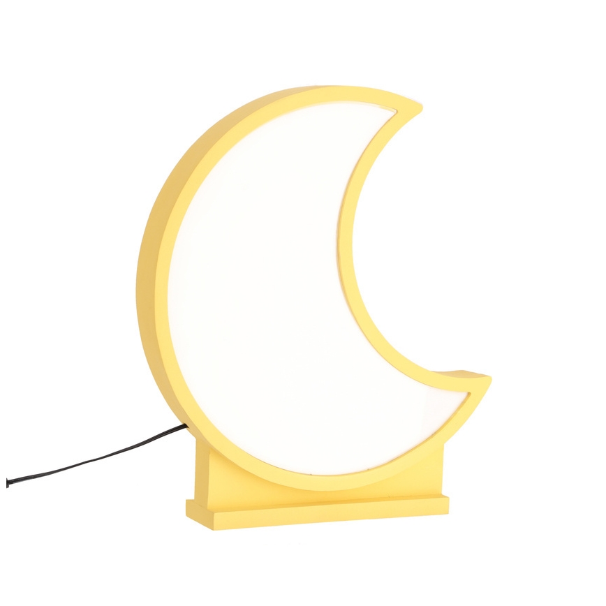 MOON LED/12W/230V keltainen lasten pöytälamppu