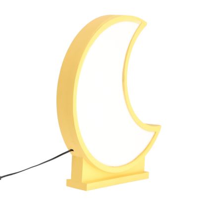 MOON LED/12W/230V keltainen lasten pöytälamppu