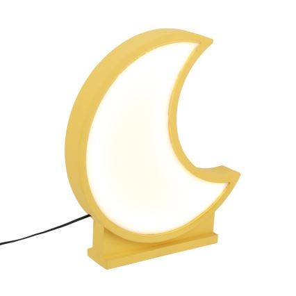 MOON LED/12W/230V keltainen lasten pöytälamppu