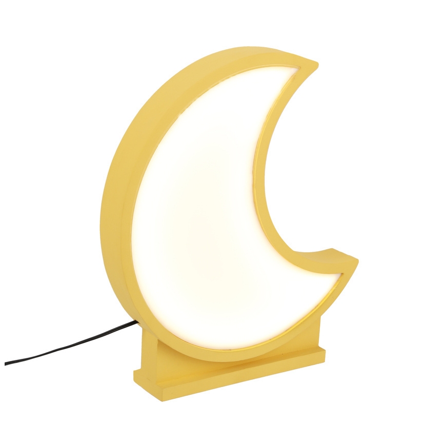 MOON LED/12W/230V keltainen lasten pöytälamppu