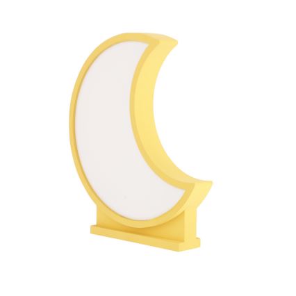 MOON LED/12W/230V keltainen lasten pöytälamppu