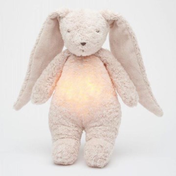 Moonie - Snuggle buddy melodialla ja valolla 2.0 pupu organic ruusu