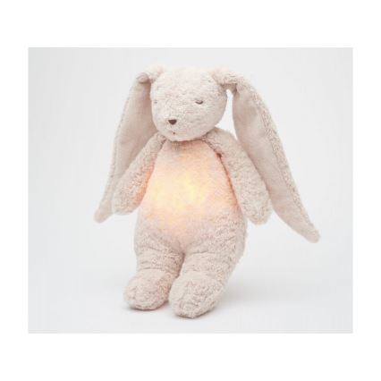 Moonie - Snuggle buddy melodialla ja valolla 2.0 pupu organic ruusu