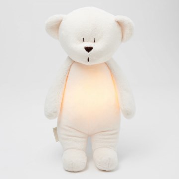 Moonie - Snuggle buddy melodialla ja valolla pieni karhu 2.0 cream
