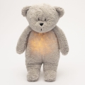 Moonie - Snuggle buddy melodialla ja valolla pieni karhu 2.0 organic harmaa