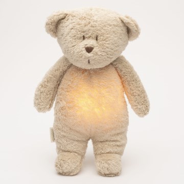 Moonie - Snuggle buddy melodialla ja valolla pieni karhu 2.0 organic Hiekka