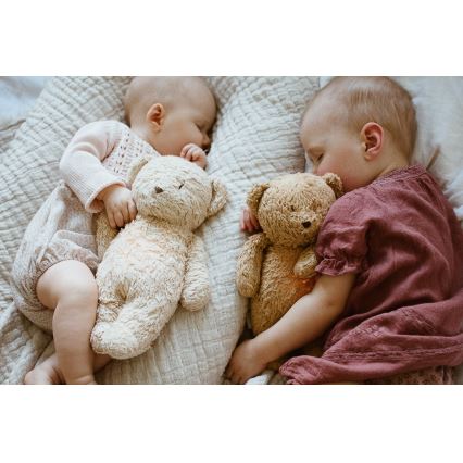 Moonie - Snuggle buddy melodialla ja valolla pieni karhu 2.0 organic hunajanauhat